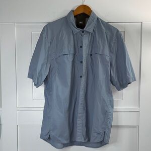 REI Light Blue Short Sleeve Button-Up Shirt